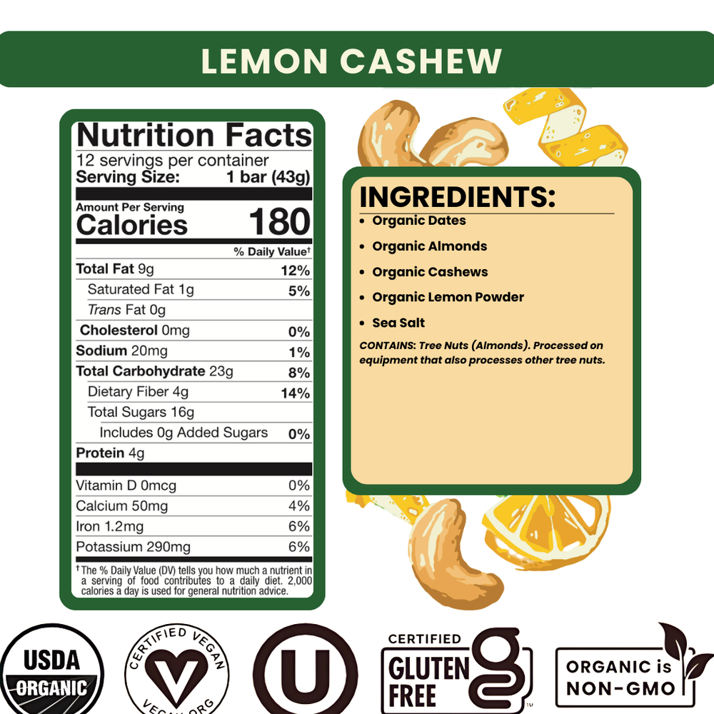 Lemon Cashew Bar