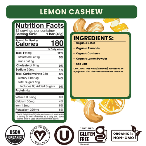 Lemon Cashew Bar