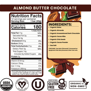 Almond Butter Chocolate 12 Pack - Bearded Brothers