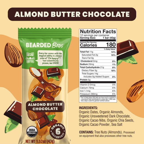 Almond Butter Chocolate 36 Pack - Bearded Brothers