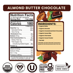 Almond Butter Chocolate Bar - Bearded Brothers