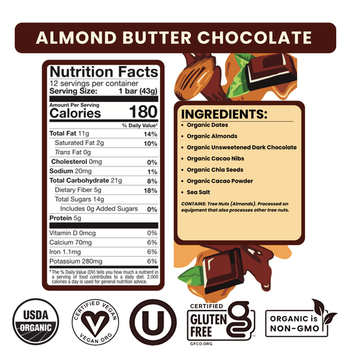 Almond Butter Chocolate Bar - Bearded Brothers