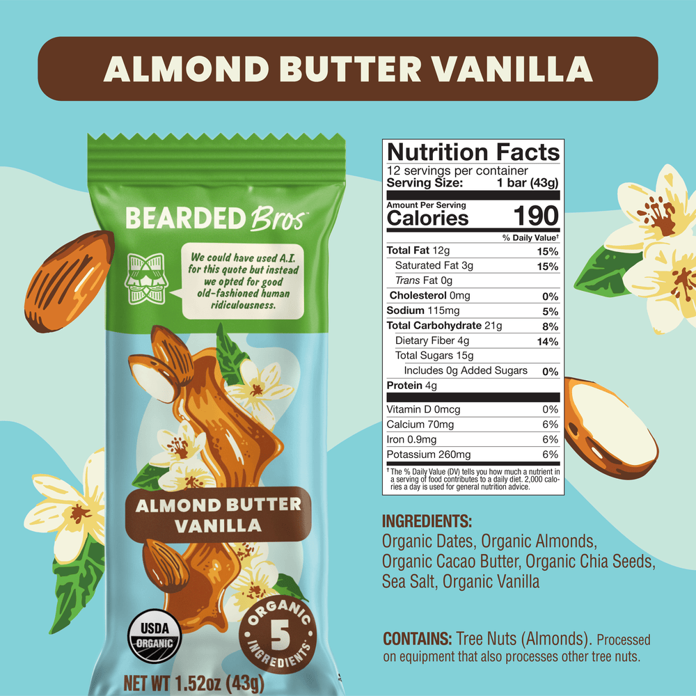 Almond Butter Vanilla 36 Pack - Bearded Brothers