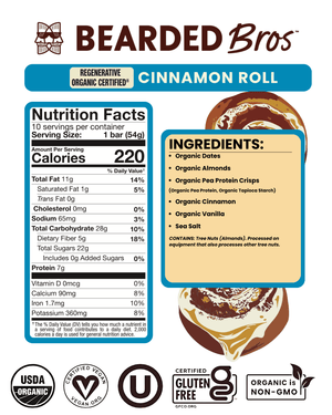 Cinnamon Roll Regenerative Organic Certified® - 10 pack - Bearded Brothers