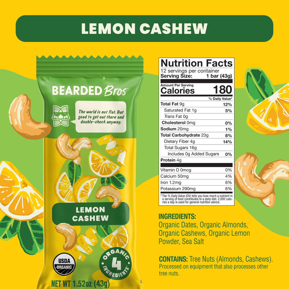 Lemon Cashew 36 Pack - Bearded Brothers