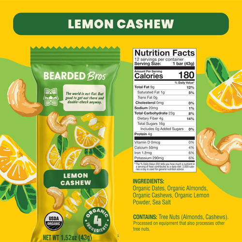 Lemon Cashew 36 Pack - Bearded Brothers