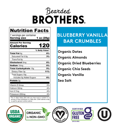 Bodacious Blueberry Vanilla Bar Crumbles - Bearded Brothers
