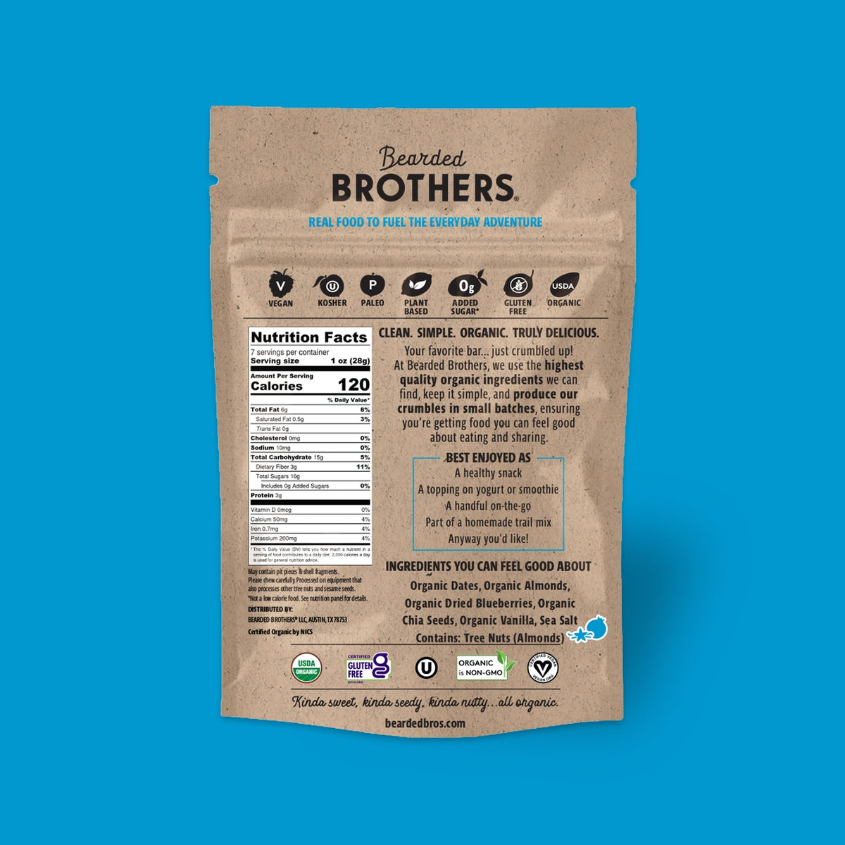 Bodacious Blueberry Vanilla Bar Crumbles - Bearded Brothers