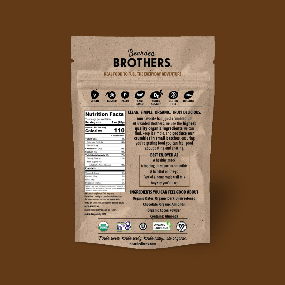Chocolate Brownie Yo! Bar Crumbles - Bearded Brothers