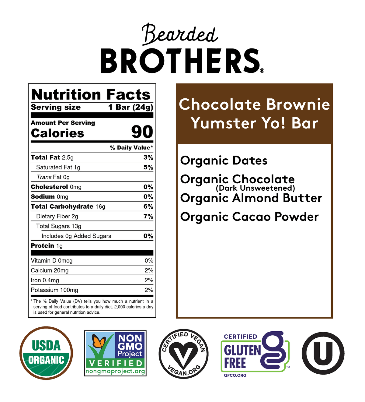 Chocolate Brownie Yumster Yo! Bar - Bearded Brothers
